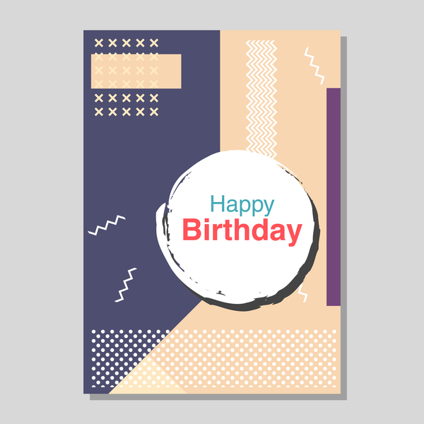 Happy birthday flyer and brochure cover template vector 17  