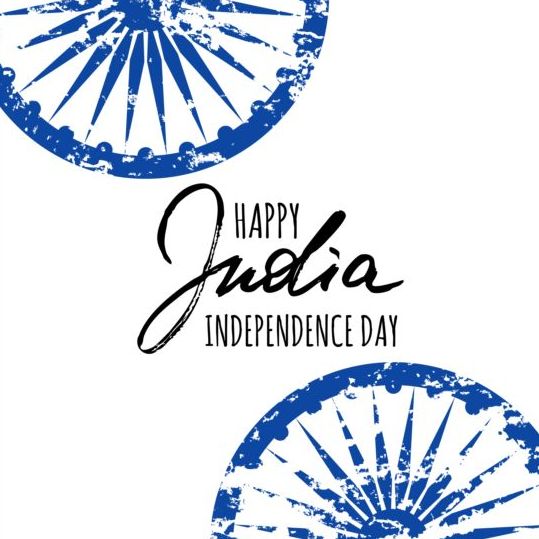 Indiano Independence Day acquerello sfondo vettore 07  