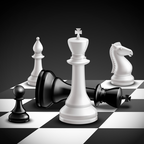 Internationaler Schachhintergrund-Designvektor 03  
