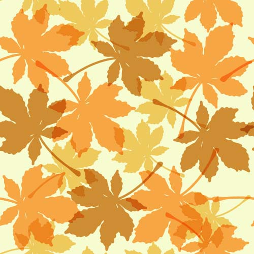 Leaves seamless pattern vector material 03  