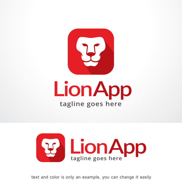 Matériel de Lion App logo vector  