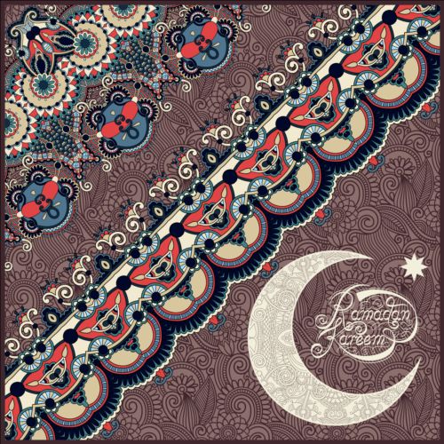 Muslim styles ramadan kareem background vector 13  