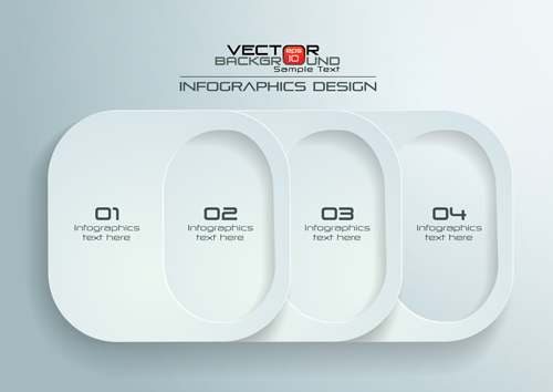 Paper Infographics white vector design 07  