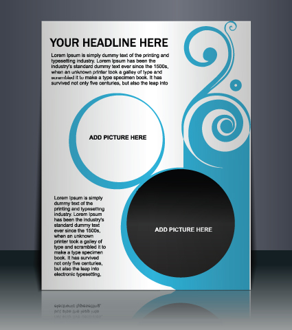 Vector template Presentation of flyer design 01  