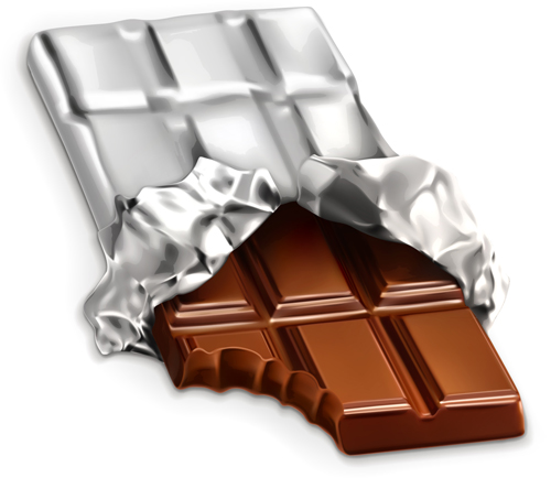 Realistic chocolate creative vector set 06  