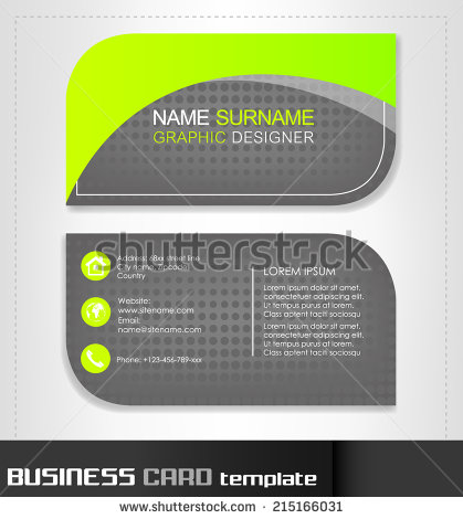 Rounded business cards template vector material 14  