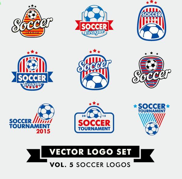 Logos de football définir le vecteur  