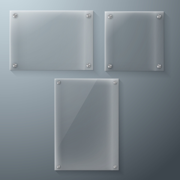 Transparante glazen sjabloon Vector materiaal 02  