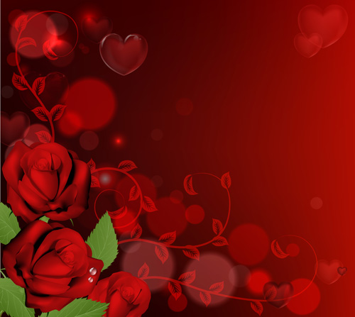 Valentines with Romantic backgrounds vector 04  