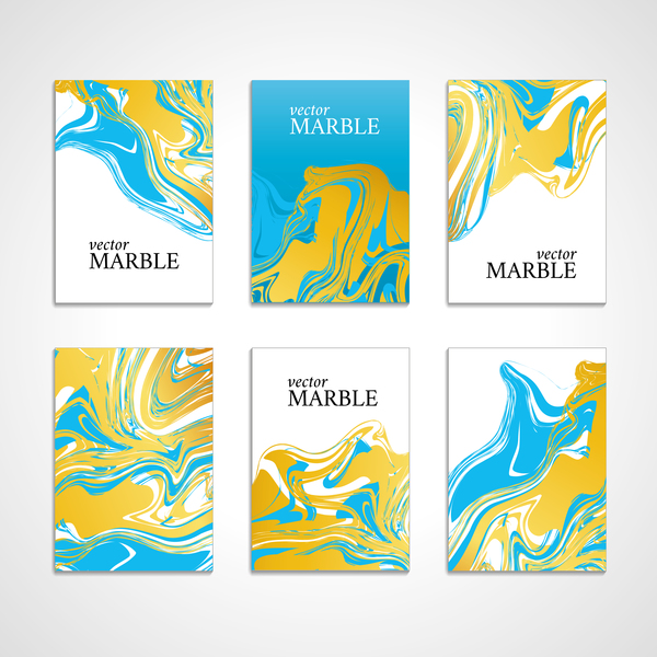 Vector marble texture brochure and book cover 08  