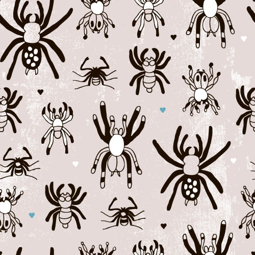 Vector spider seamless pattern design 01  