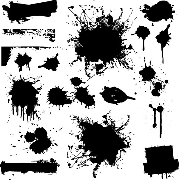 Splash Garbage Objects vector  