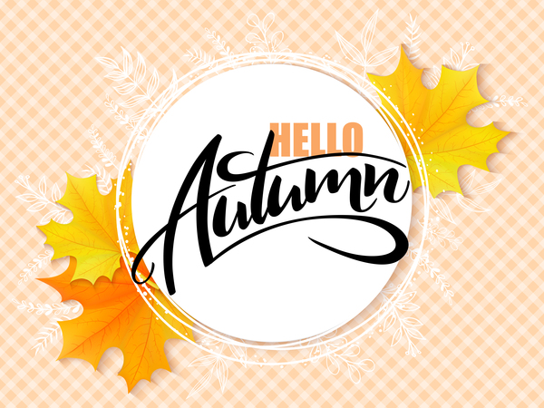 Autumn art background vectors 05  