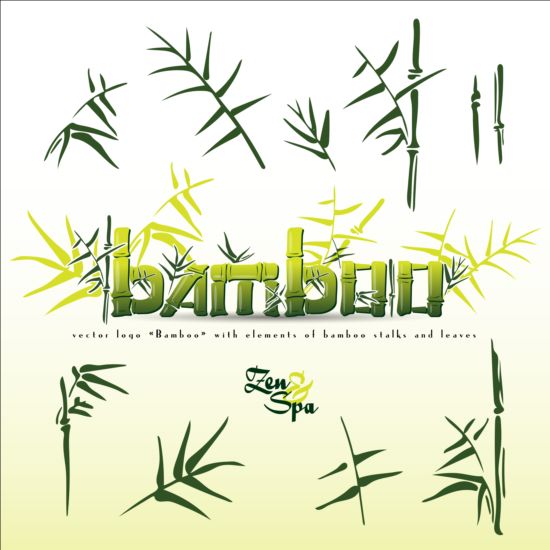 Bambu bakgrund med Spa vektor 03  