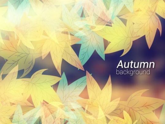 Beautiful autumn leaves background art vector  