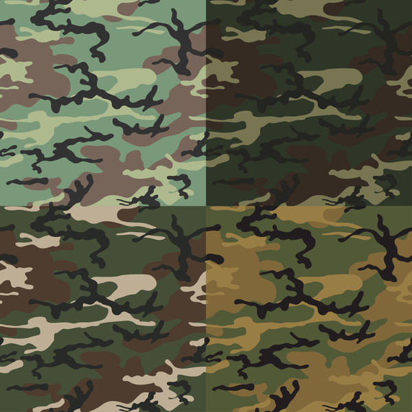 Camouflage pattern seamless vectors set 03  