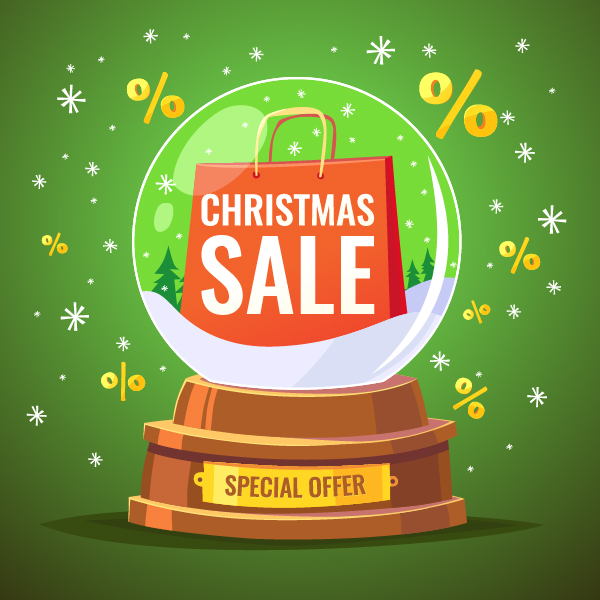 Christmas Special erbjudande försäljning affisch vektor  