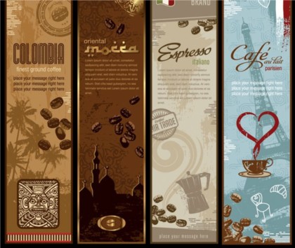 Classic coffee design elements banner vector  