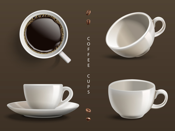 Vecteur de tasses à café illustration  
