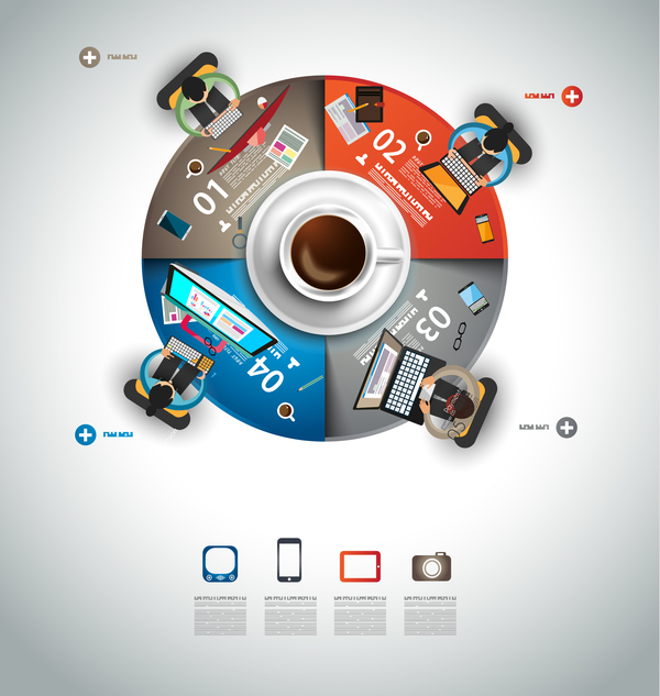 Kaffee infographics kreativer Designvektor 03  