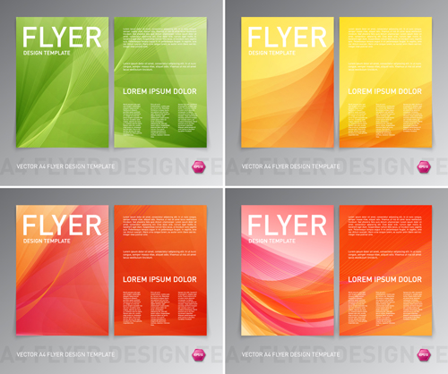 Colored flyer abstract design vector 01  