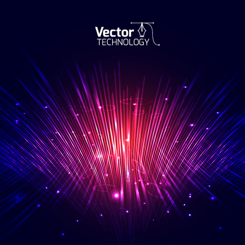 Colored glow tech vector background 03  