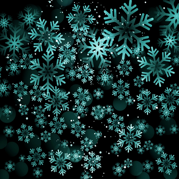 Creative snowflake background vector material 04  