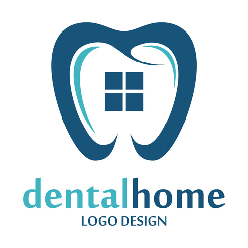 Dental home logos design vector 02  