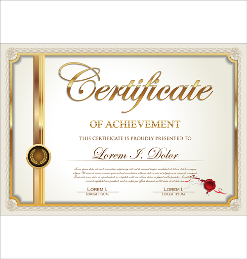 Exquisite certificate frames with template vector 01  
