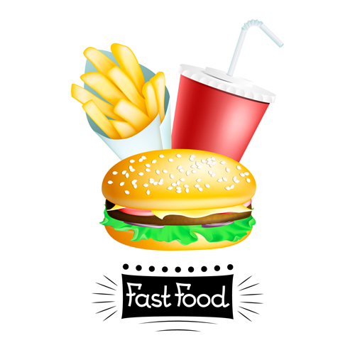 Fast food design vector graphics 01  