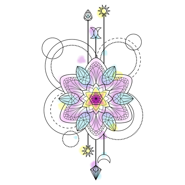 Flower decorative illustration vector material 04  