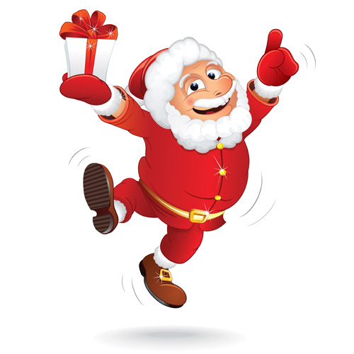 Elements of Funny santa design vector graphics 04  