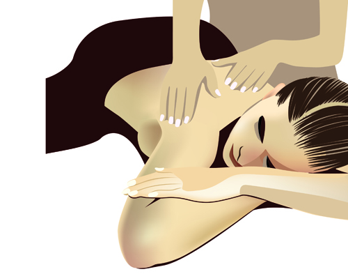 Elements of Female Massage vector 05  
