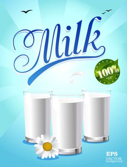 ملصق الحليب ناقلات التصميم الإبداعي  
