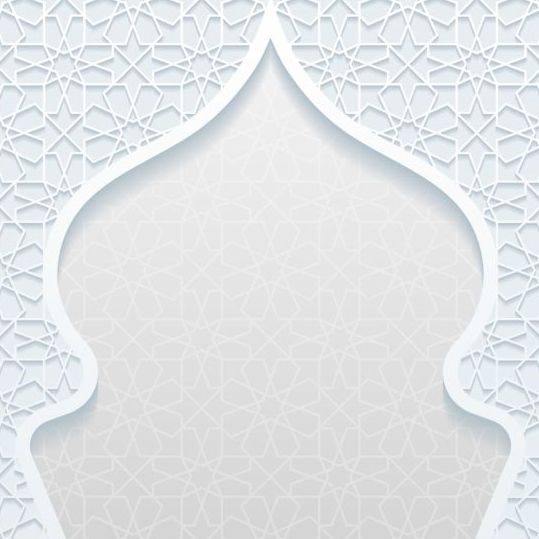 Mosque outline white background vector 05  