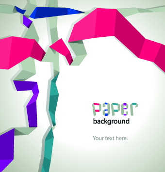 Color paper ribbon background graphic 02  