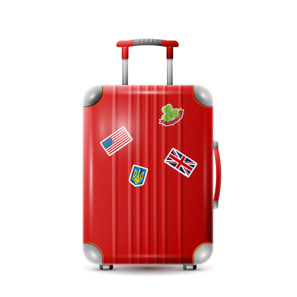 Red Trolley case vector  