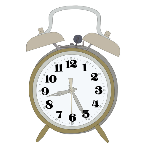 Retro alarm clock design material vector 03  