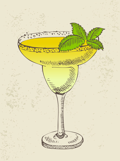 Retro cocktail design vector set 10  