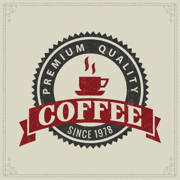 Retro kaffe etiketter design vektorer som 02  