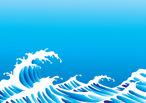 Surging Sea wave vector backgrounds 03  