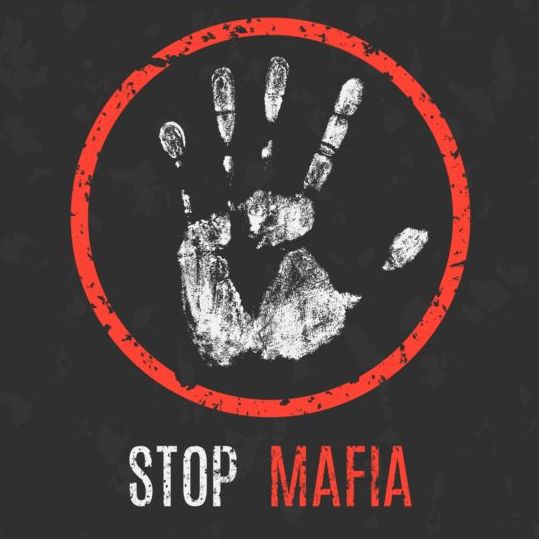 Stop Mafia sign vector  