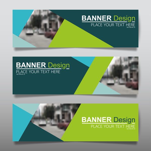 Vector set of modern banners template design 16  