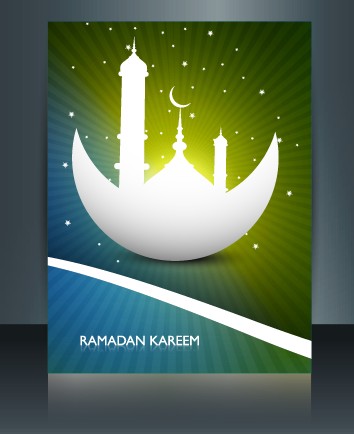 Ramadan Kareem flyer cover vector 01  