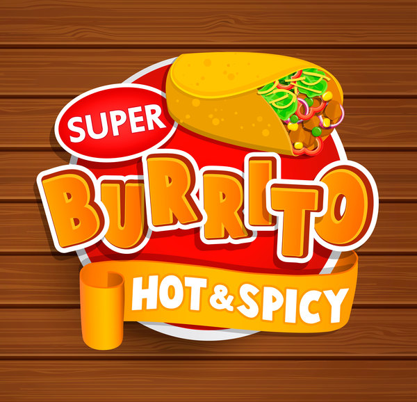 Burrito Aufkleber Vektor  