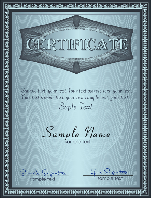 Vector Templates of certificates design set 04  