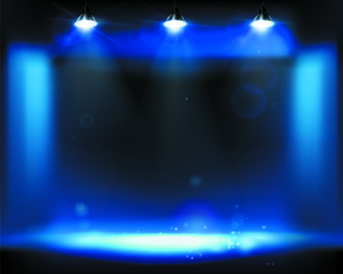 Stage and Spotlights design vector 05  
