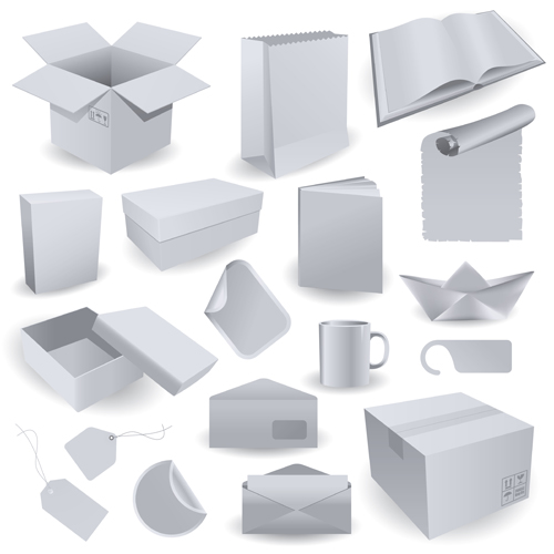 Different Packaging elements vector 03  