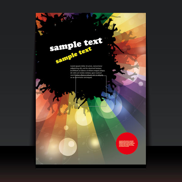 brochure cover design elements vector graphic set 04  