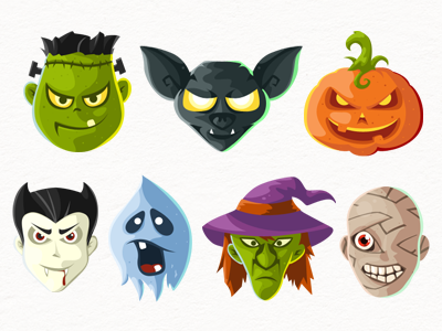 Halloween Head icons Free  